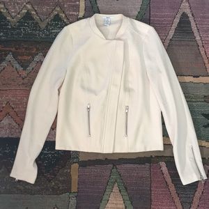 Bar III Cream Zipper Jacket - Size Small